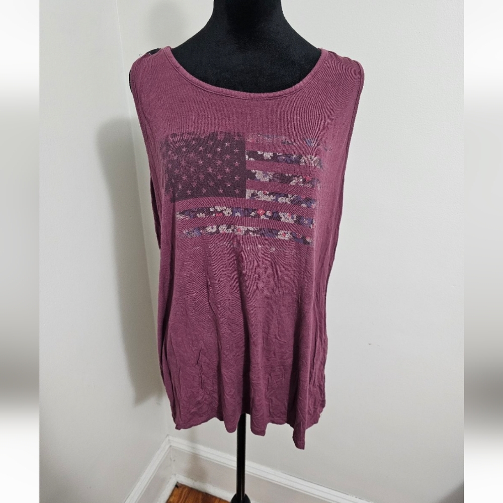 Maurices Women's Sleeveless Flag Top - Purple